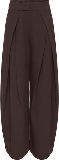 ONLY Broek Onlyasmine Mw Pleat Barrel Pant Tlr 15390774 Coffee Bean Dames Maat - W42 X L32