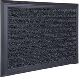 Relaxdays Tapis de porte, 80x50 cm, Aluminium, résistant aux intempéries, antidérapant, noir