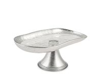 H&H Gouden etagère van glas, met zilverkleurige voet, 27,5 cm