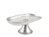 H&H Gouden etagère van glas, met zilverkleurige voet, 27,5 cm
