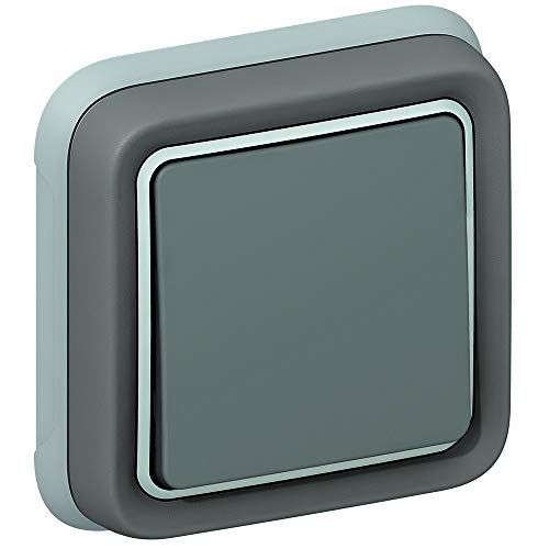 LEGRAND LEG69811/wisselschakelaar-inzetstuk, 10 AX programma, Plexo, grijs