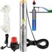 Pompe submersible 550 W - Pompe de puits, débit maximal 50 litres par minute - Pompe submersible, hauteur de refoulement maximale 89 mètres - Pompe à eau submersible, résistante au sable (< 5%), spécification de vitesse maximale