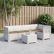 vidaXL - Tuinbank - 5-Zits - met Kussens - Rattanlook - PP - Wit