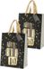 CEPEWA Set van 4x stuks papieren verjaardag giftbags/cadeau tasjes Happy Birthday zwart 17 x 23 x 9 cm