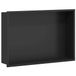 vidaXL Douche Niche Zwart 45 x 30 x 9,5 cm Roestvrij staal