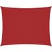 Rouge 2x3.5m Rectangulaire Tissu Oxford Voile d'ombrage Parasol Voile