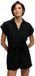 Superdry Belted Utility Playsuit Korte Mouw Romper Zwart XS Vrouw