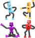 oCreon Telescopische zuignap-robot poptubes - Set van 4