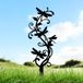 Omgoods - Dragonfly Vine Piquets de jardin en métal pour usage extérieur avec design double face