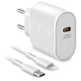 SBS TETRKITPD20LIGW oplader voor mobiele apparatuur Smartphone Wit AC Snel opladen Binnen