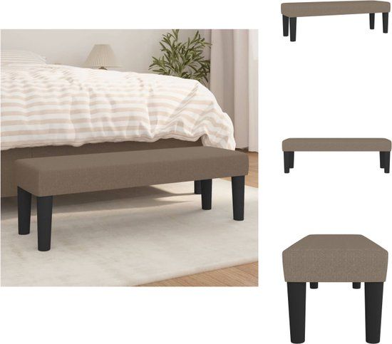 vidaXL Bankje 100x30x30 cm stof taupe