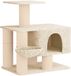 vidaXL Arbre à chat avec poteaux à gratter en sisal Crème 96 cm