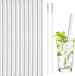 Pailles en verre droites - Set de 10 - Pailles en verre avec 2 brosses de nettoyage
