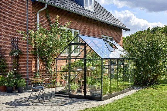 Halls Greenhouses Tuinkas Qube 106 - Zwart Gecoat - 320x198x1537 cm - Polyacrylaat
