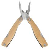 elasto Multitool van roestvrij staal met een beukenhouten handvat - 9-in-1 gereedschap met zaag