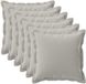 vidaXL - Kussensloop - 6 stuks - Houten - Grijs - 55 x 55 cm - Polyester