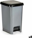 BigBuy Home Pedal bin Black Grey Plastic 25 L
