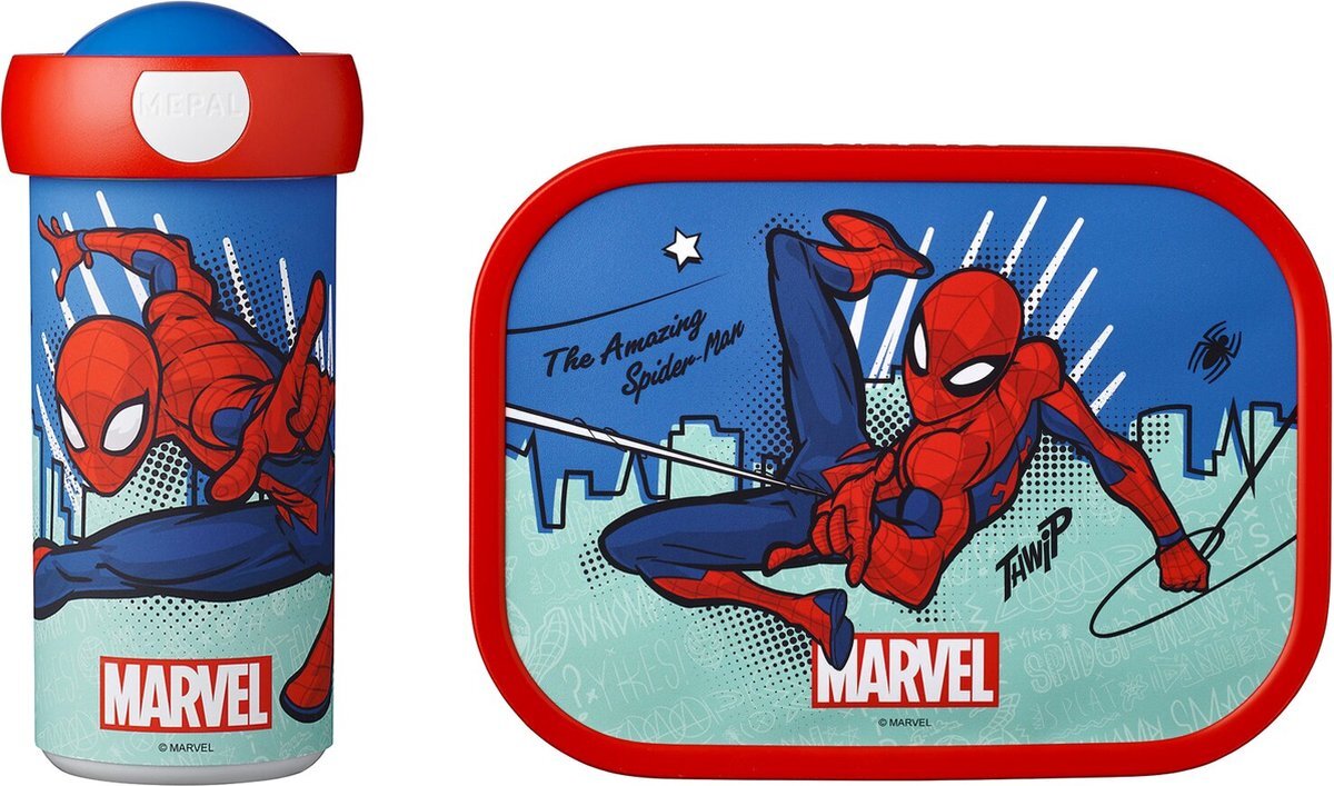 Mepal campus lunchset Spiderman (lunchbox + draaibeker)