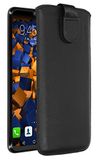 mumbi Echt leren hoesje compatibel met Honor 10 Lite/Huawei P Smart 2019 hoes leren tas case wallet, zwart