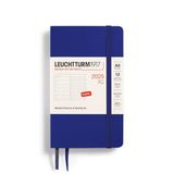 LEUCHTTURM1917 370767 weekkalender & notitieboek 2025, Pocket A6 softcover - 12-maanden-planner, gelinieerd - inkt, Engels