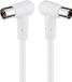 Goobay Angled Antenna Cable (80 dB), Double Shielded 2.5 m
