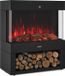 Tectake® Elektrische Haard - Sfeerhaard - 900W & 1800W - Vrijstaand - Kachel - met Verwarming - Haarden - met Hout en Gloeieffecten - 3D Vlammen - Timer