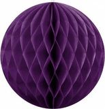 Merkloos Papieren kerstballen - paars - 10 cm