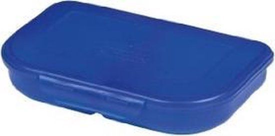 Herlitz Brotdose Blau 23x15.5x4cm 2tlg. Push-Verschluss