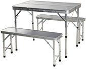 Redcliffs Tafel met twee stoelen 90 x 60 x 70 cm Grijs