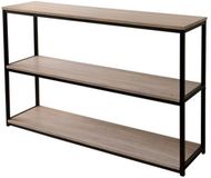 Urban Living - Metalen Open Dressoir met Houten Bladen - 3 niveaus - Industrieel Design