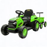 IDEALHOUSE Elektrische tractor voor kinderen, 12 V, met afneembare | Kinderauto met 6 wielen, dubbele motor, 3 snelheden, ledverlichting, muziek en claxon, 2,4 G afstandsbediening