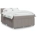 Maison Exclusive - Lit boxspring avec matelas, couleur taupe, 160x200 cm, rembourré