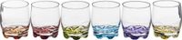 Secret de Gourmet Drinkglazen - 6 stuks - 310 ml - Kleurenmix Bodem
