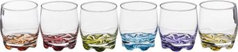Secret de Gourmet Drinkglazen - 6 stuks - 310 ml - Kleurenmix Bodem