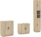 vidaXL - 3-delig - badkamerkast - set - HOORN - Sonoma Eiken
