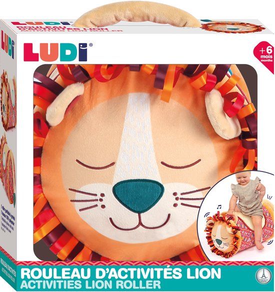LUDI - Babyroller - Activiteitenrol - Motorisch speelgoed - Leeuw