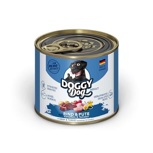 DOGGY Dog Paté rund & kalkoen - 6 x 200 g - Natvoer voor honden