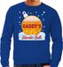 Bellatio Decorations Shoppartners Bv Foute Kerst trui sweater - Daddy his favorite balls - bier / biertje - drank - blauw - voor heren - kerstkleding / kerst outfit XL