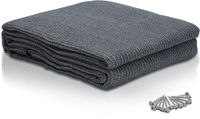 Merkloos / Sans marque HITGROW SP. Z O.O. Campingtapijt Voortenttapijt Tenttapijt 250x350cm Blauwgrijs