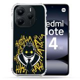 Cokitec Xiaomi Redmi Note 14 5G Zwart Versterkte hoes Manga Assassination Classroom Kuro