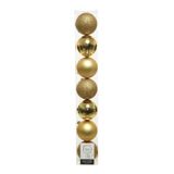 Decoris 7x stuks kunststof kerstballen goud 8 cm - Mix - Onbreekbare plastic kerstballen