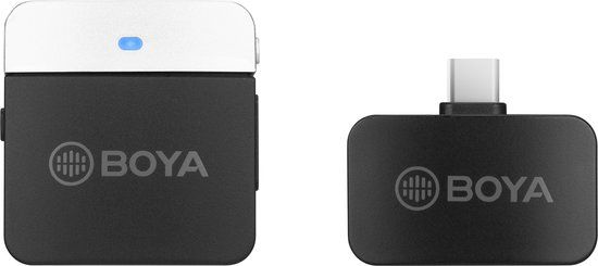 Boya BY-M1LV-U - Draadloze dasspeld microfoon - USB-C - Zwart