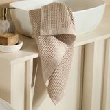 NOUS Living handdoek wafel zand (100x50 cm)