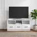 Maison Exclusive - meuble TV, blanc laqué, 102 x 34,5 x 47 cm, matériau : panneau de fibres de bois