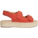 White Stuff Velcro Espadrille Sandal Mid Coral Taille: 7