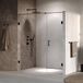 Brauer Void - Nisdeur - 2-Delig - Helder Glas - 170 x 200 cm - Omkeerbaar - met Draaideur 70 cm - Aan Muur - incl. Glascoating - Mat Zwart