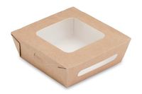 ALPHAFORM Saladebox van kraftkarton, 12 x 12 cm, verkocht in zak met 50 stuks