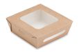 ALPHAFORM Saladebox van kraftkarton, 12 x 12 cm, verkocht in zak met 50 stuks