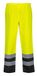 Portwest S486 Hi-Vis Broek Waterdicht Lichtgewicht Reflecterend 300D Oxford | Geel/Zwart, 3XL, EN ISO 20471 Klasse 2, EN 343, Normale Pasvorm, 2 Zakken, Volledig Elastische Tailleband, Hoge Zichtbaarheid