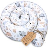 Totsy baby ASE Spolka Akcyjna Zijslaapkussen, bedslang, lichaamskussen, 200 cm, katoen, hoofdkussen, lange bedrol, slaapkussen, nekrolkussen, uilen